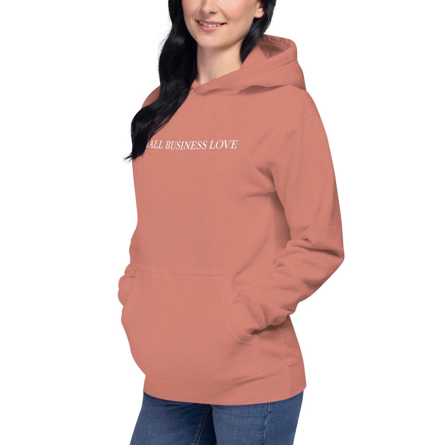 "SMALL BUSINESS LOVE" with business designs on back - Premium Hoodie - EMPOWERED YOU DESIGNS, LLC