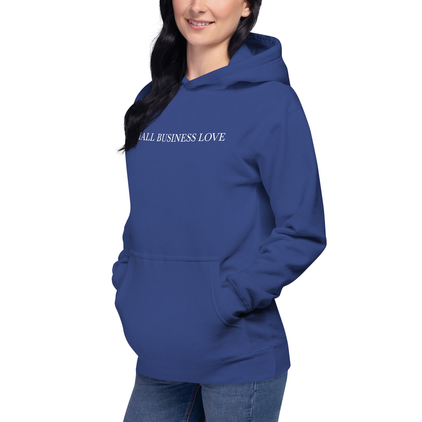 "SMALL BUSINESS LOVE" with business designs on back - Premium Hoodie - EMPOWERED YOU DESIGNS, LLC