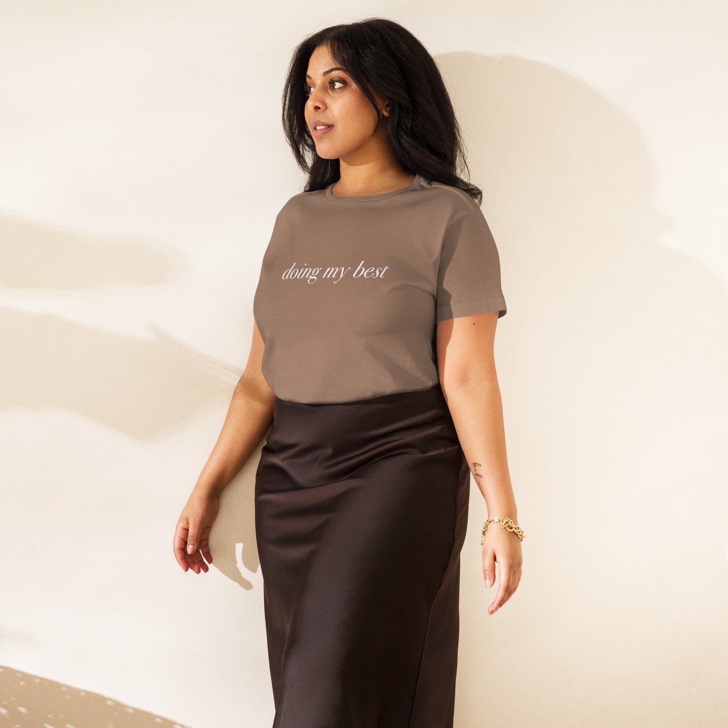 "doing my best" High-Waisted T-Shirt - EMPOWERED YOU DESIGNS, LLC