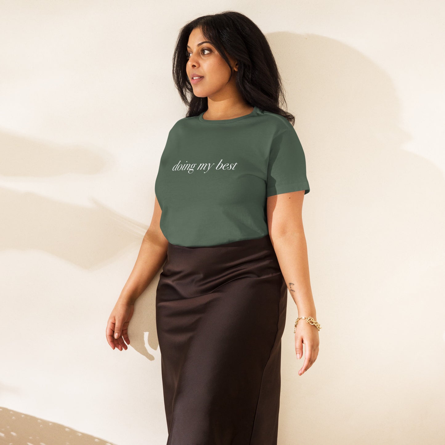 "doing my best" High-Waisted T-Shirt - EMPOWERED YOU DESIGNS, LLC