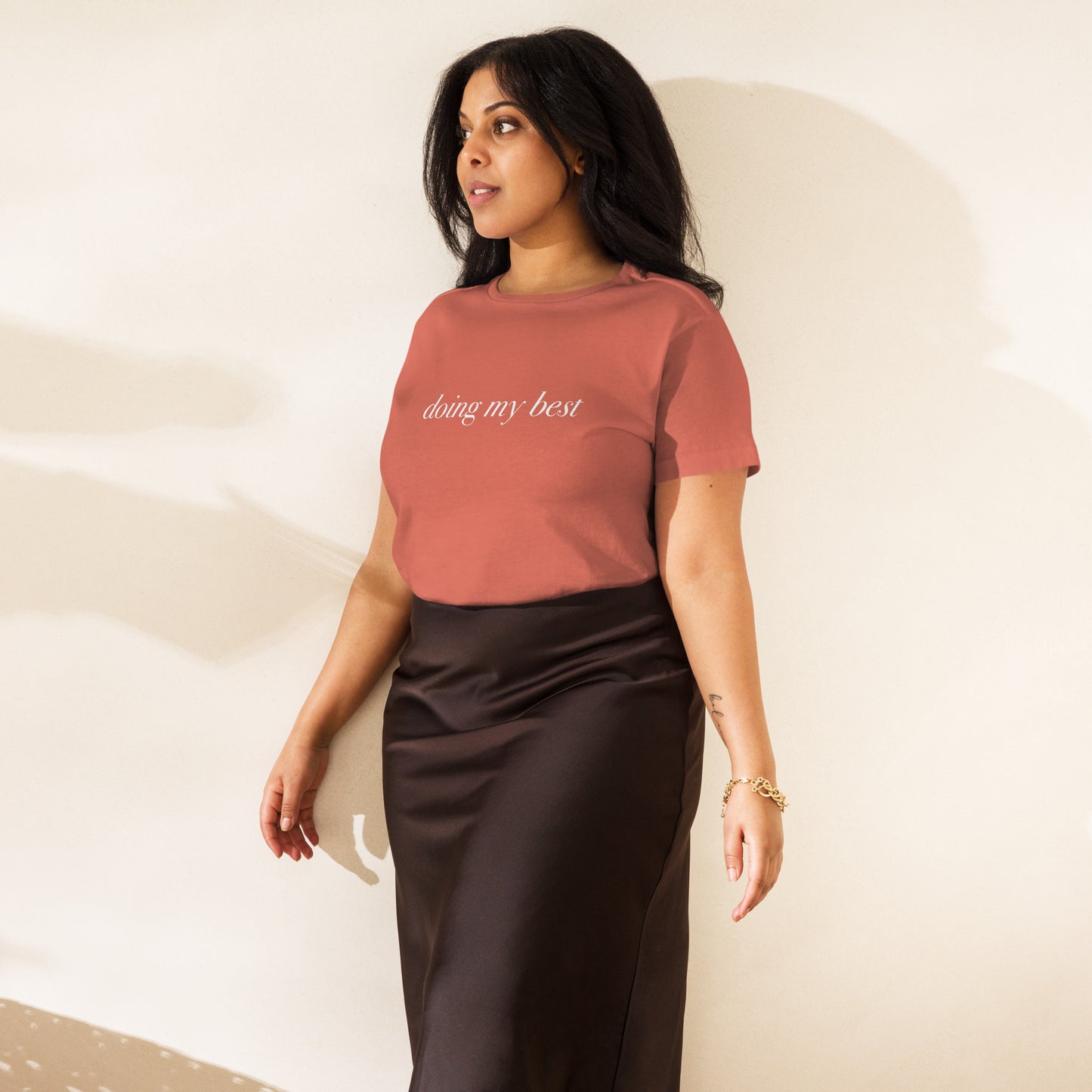 "doing my best" High-Waisted T-Shirt - EMPOWERED YOU DESIGNS, LLC