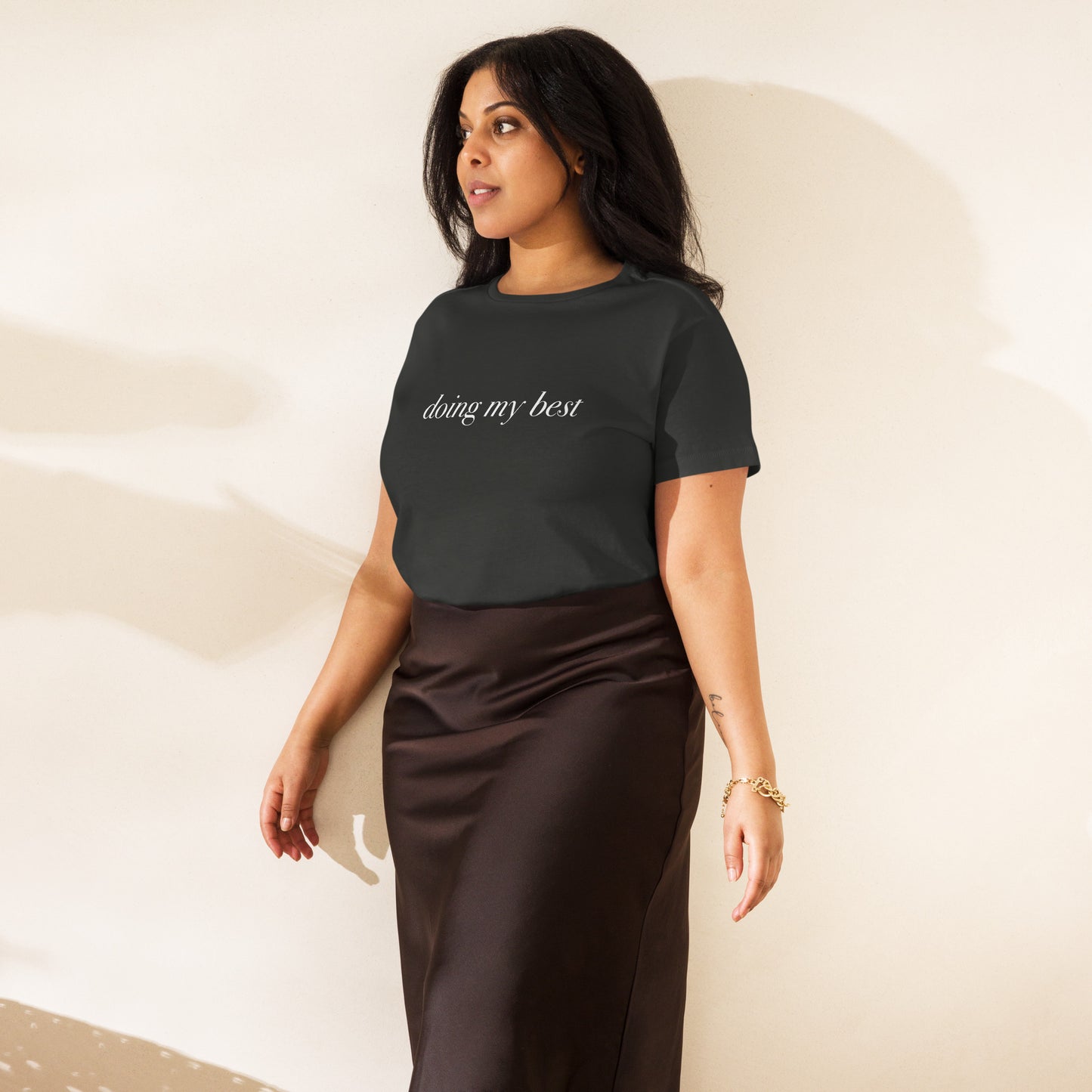 "doing my best" High-Waisted T-Shirt - EMPOWERED YOU DESIGNS, LLC