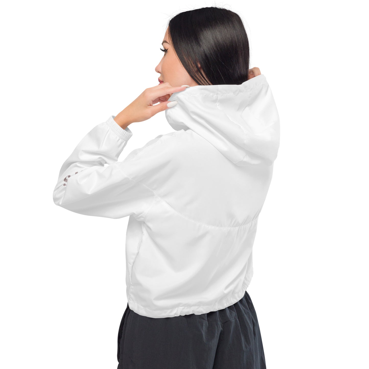 "encourage others" (On sleeves) Women’s Butterfly Cropped Windbreaker - EMPOWERED YOU DESIGNS, LLC