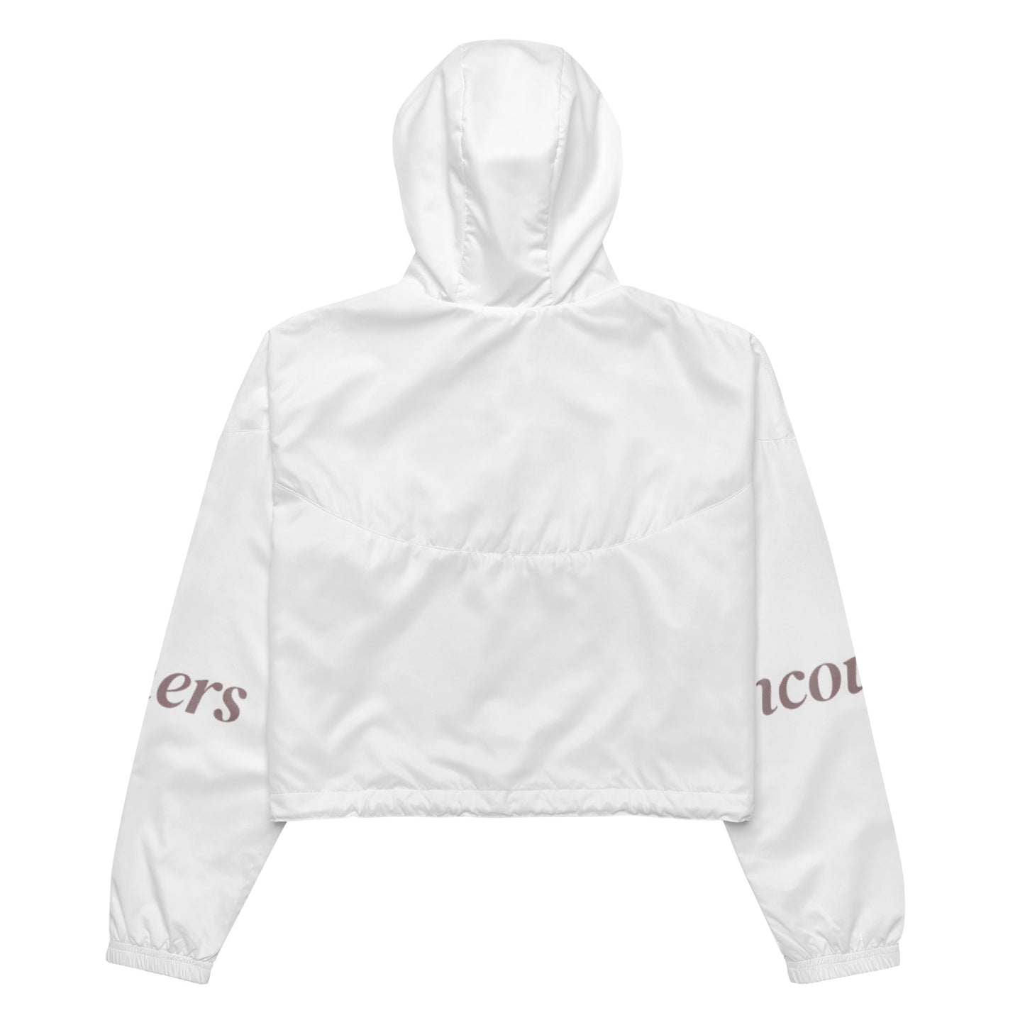 "encourage others" (On sleeves) Women’s Butterfly Cropped Windbreaker - EMPOWERED YOU DESIGNS, LLC