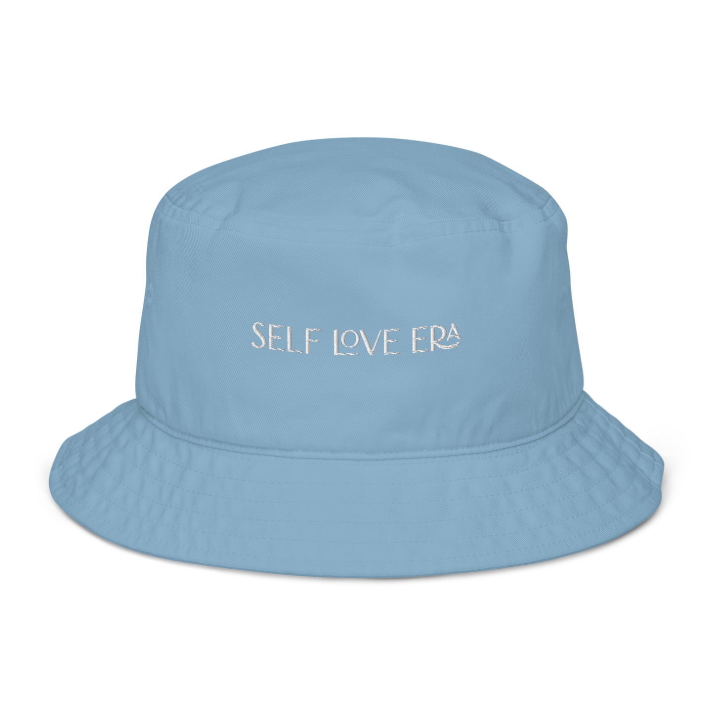 "SELF LOVE ERA" Embroidered Organic Cotton Bucket Hat - EMPOWERED YOU DESIGNS, LLC