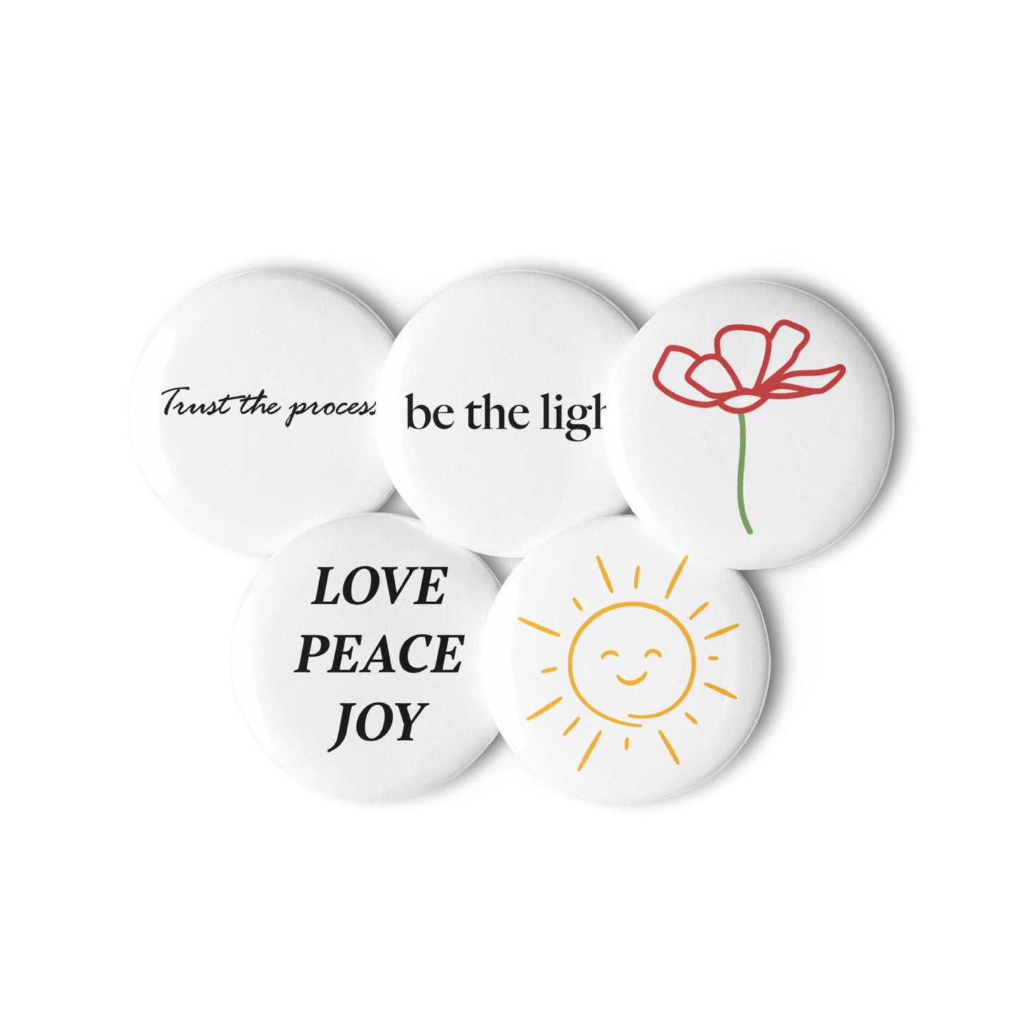 Pin Buttons (Set of 5) - EMPOWERED YOU DESIGNS, LLC