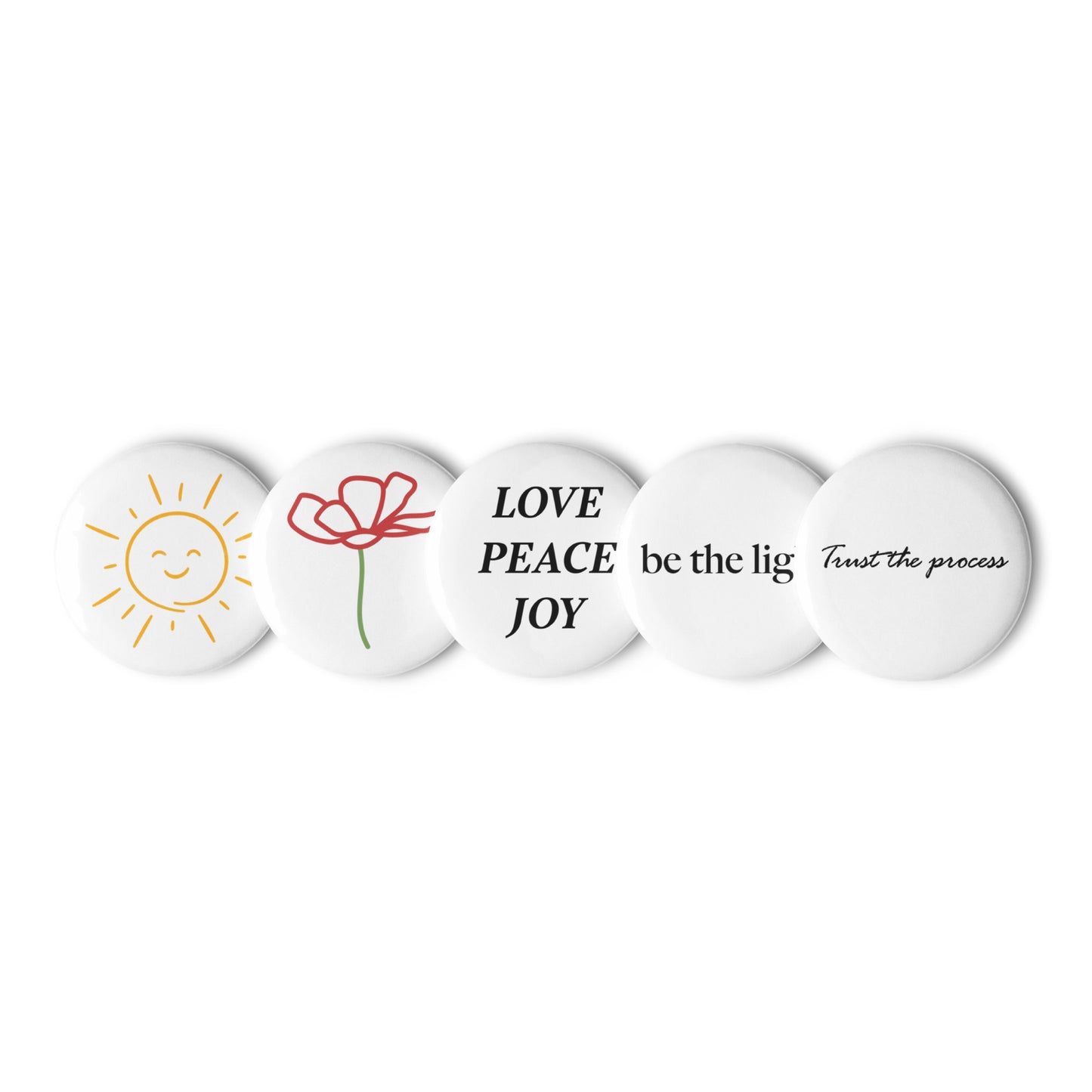 Pin Buttons (Set of 5) - EMPOWERED YOU DESIGNS, LLC