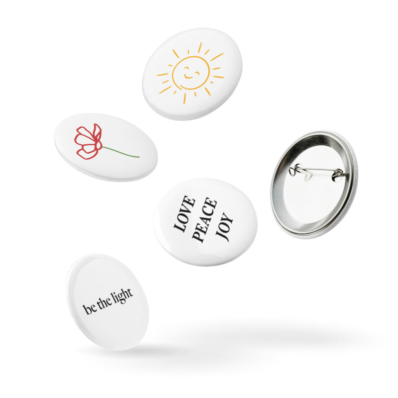 Pin Buttons (Set of 5) - EMPOWERED YOU DESIGNS, LLC