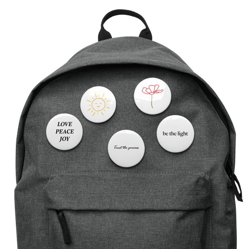 Pin Buttons (Set of 5) - EMPOWERED YOU DESIGNS, LLC