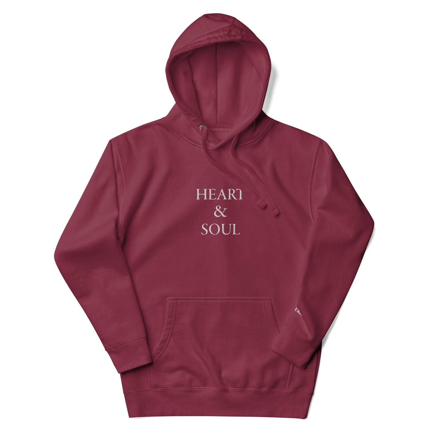 "HEART & SOUL" with "LOVE ENDURES" Embroidered Premium Hoodie (Unisex) - EMPOWERED YOU DESIGNS, LLC