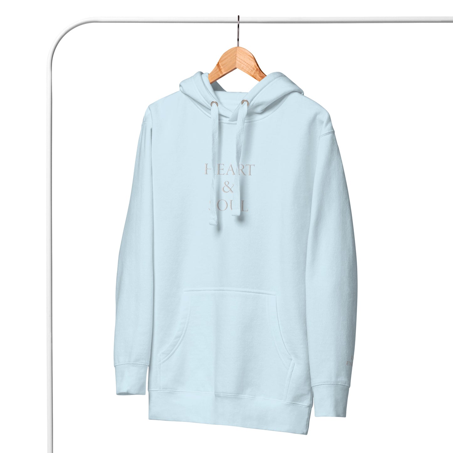 "HEART & SOUL" with "LOVE ENDURES" Embroidered Premium Hoodie (Unisex) - EMPOWERED YOU DESIGNS, LLC