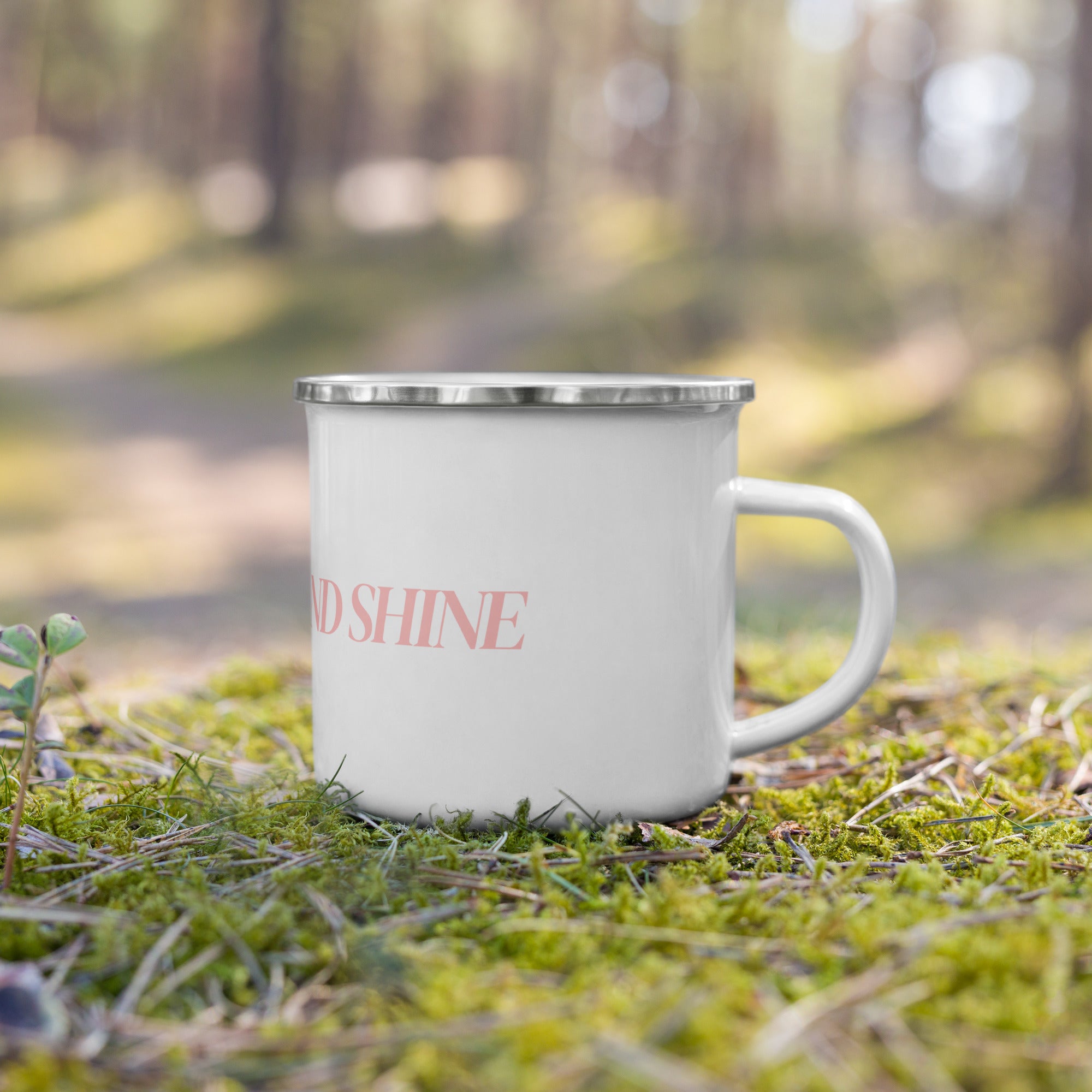 "WAKE UP AND SHINE" Enamel Mug - EMPOWERED YOU DESIGNS, LLC