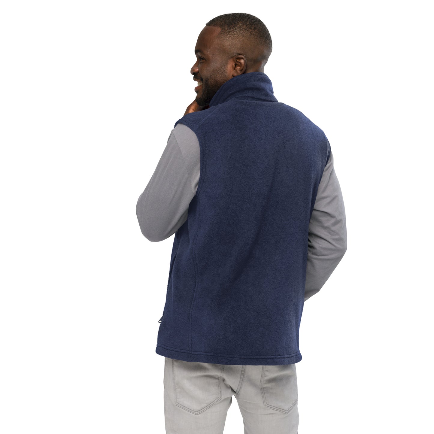 Men’s "PROGRESS OVER PERFECTION" Embroidered Columbia Fleece Vest