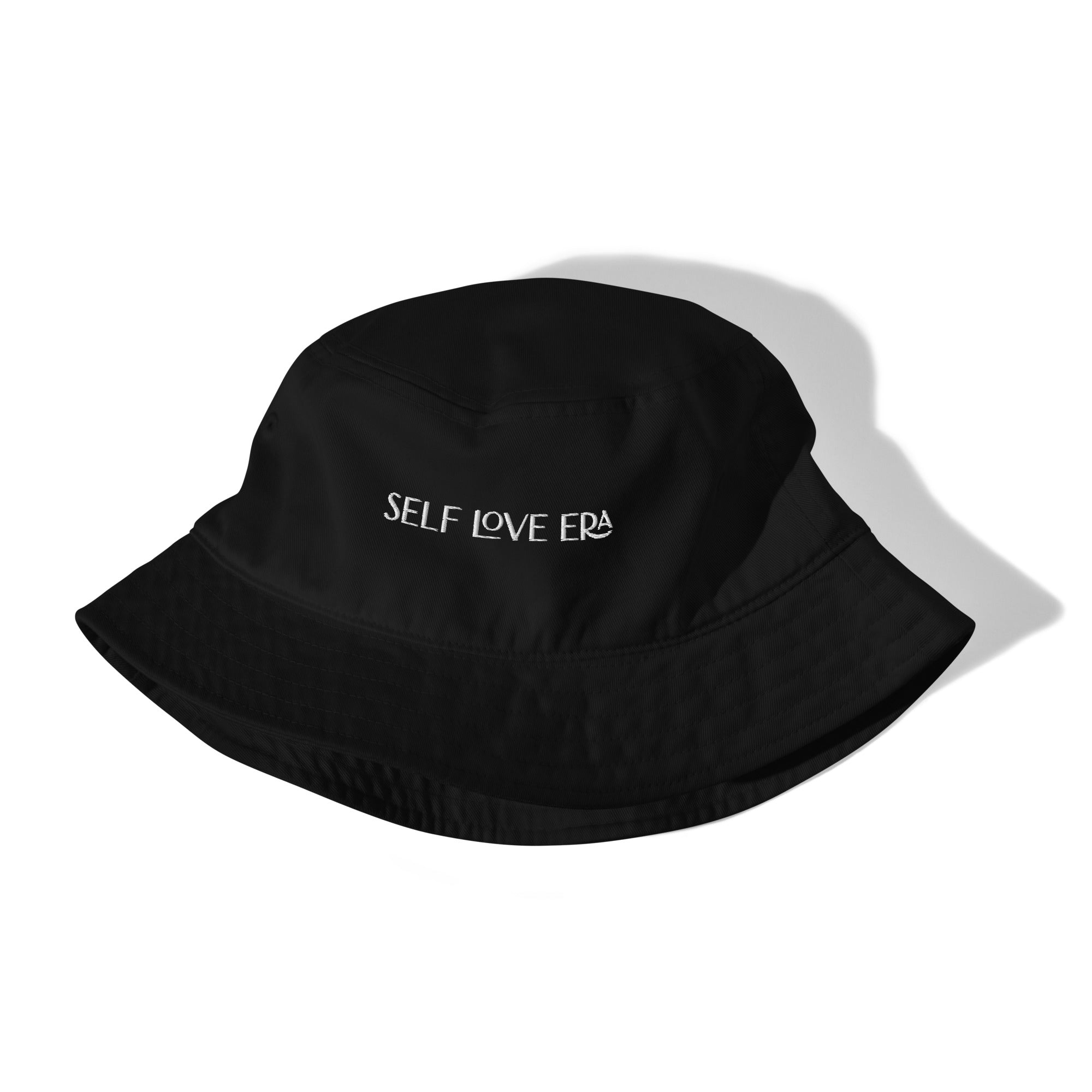"SELF LOVE ERA" Embroidered Organic Cotton Bucket Hat - EMPOWERED YOU DESIGNS, LLC