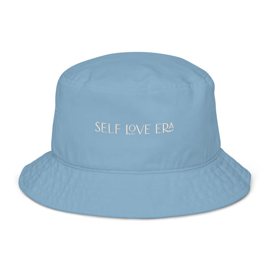"SELF LOVE ERA" Embroidered Organic Cotton Bucket Hat