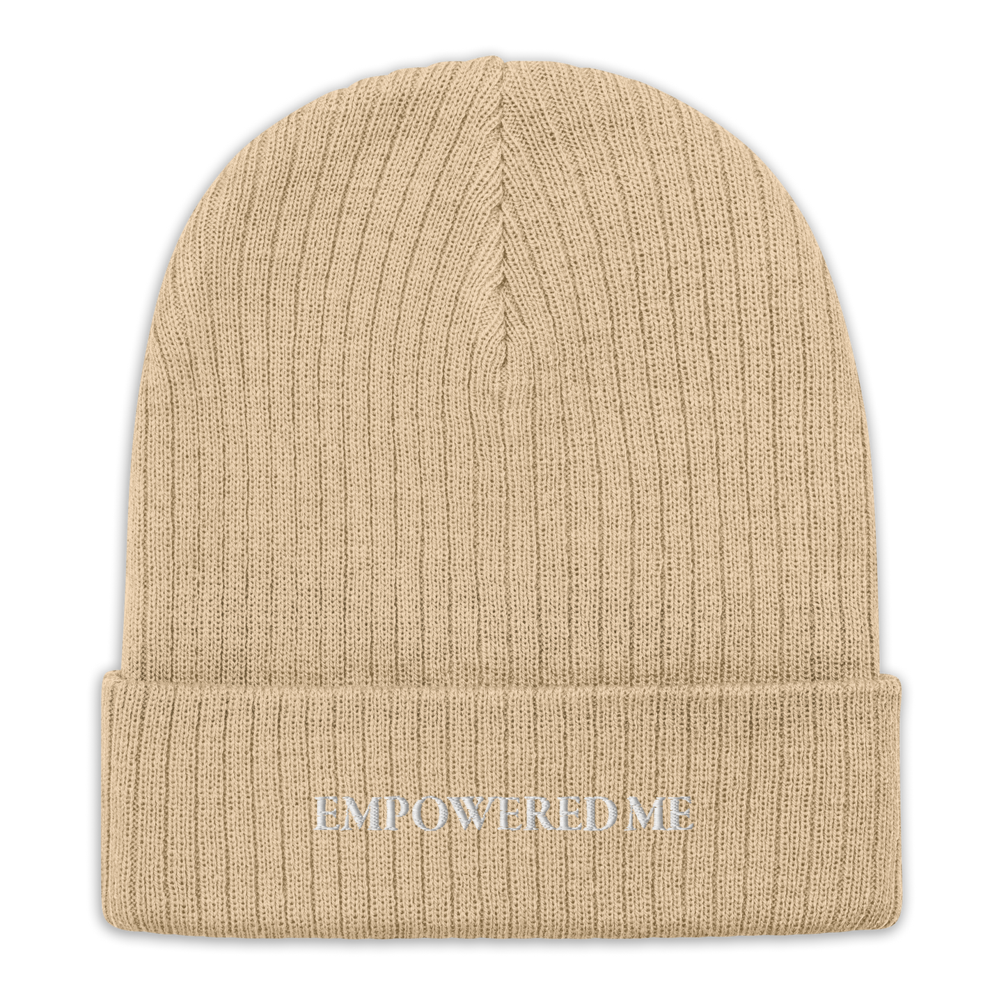 "EMPOWERED ME" Embroidered Ribbed Knit Beanie - EMPOWERED YOU DESIGNS, LLC