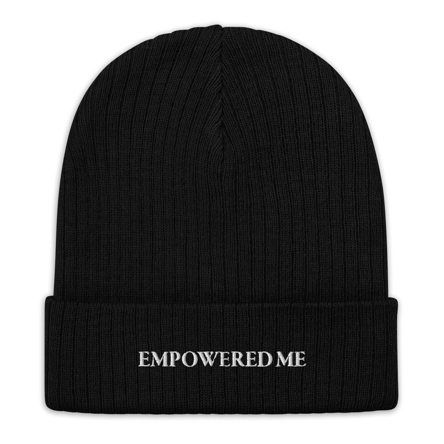 "EMPOWERED ME" Embroidered Ribbed Knit Beanie - EMPOWERED YOU DESIGNS, LLC