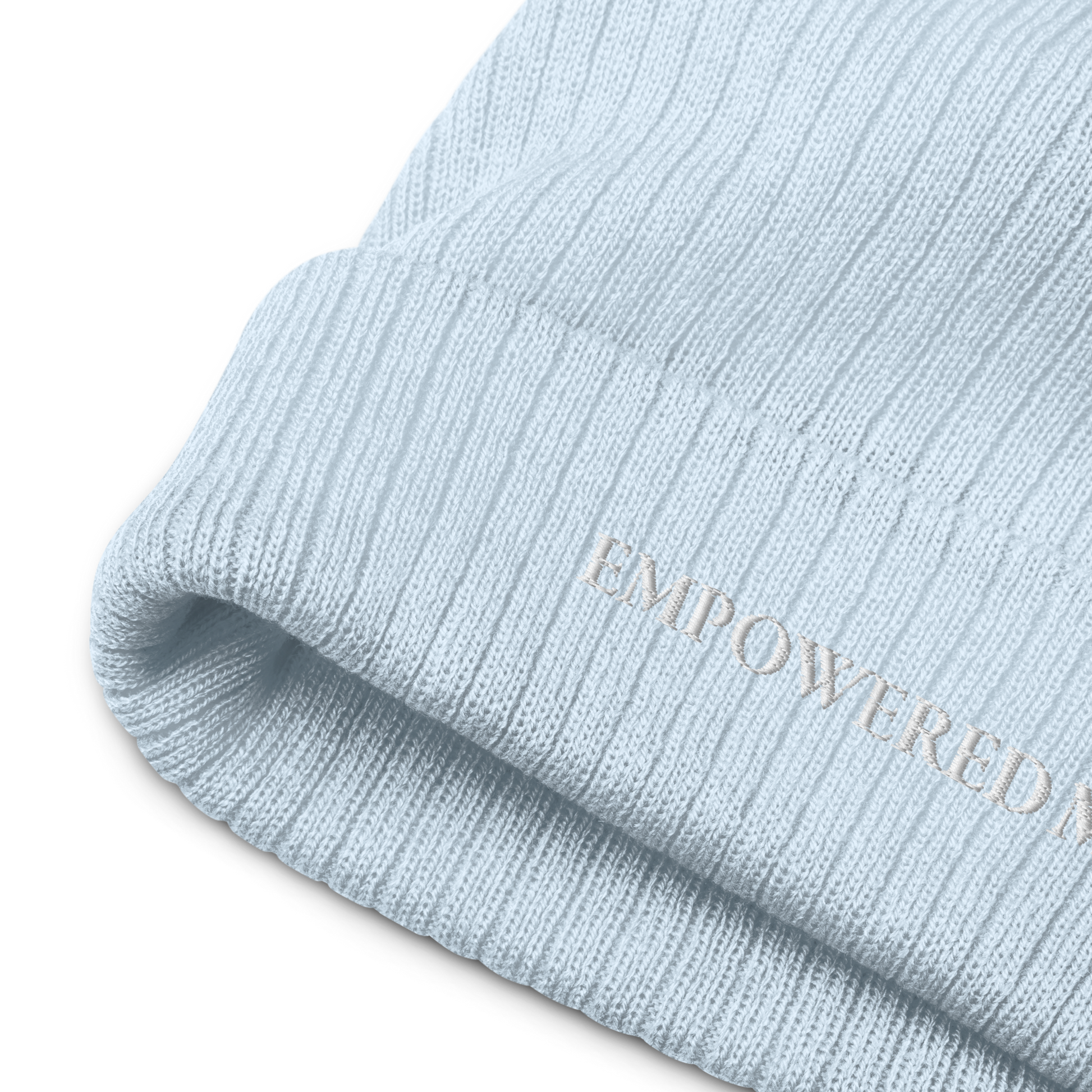 "EMPOWERED ME" Embroidered Ribbed Knit Beanie - EMPOWERED YOU DESIGNS, LLC