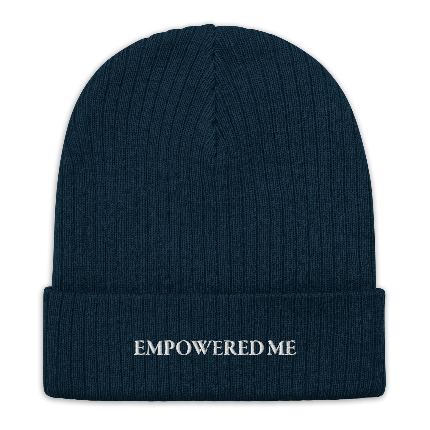 "EMPOWERED ME" Embroidered Ribbed Knit Beanie - EMPOWERED YOU DESIGNS, LLC