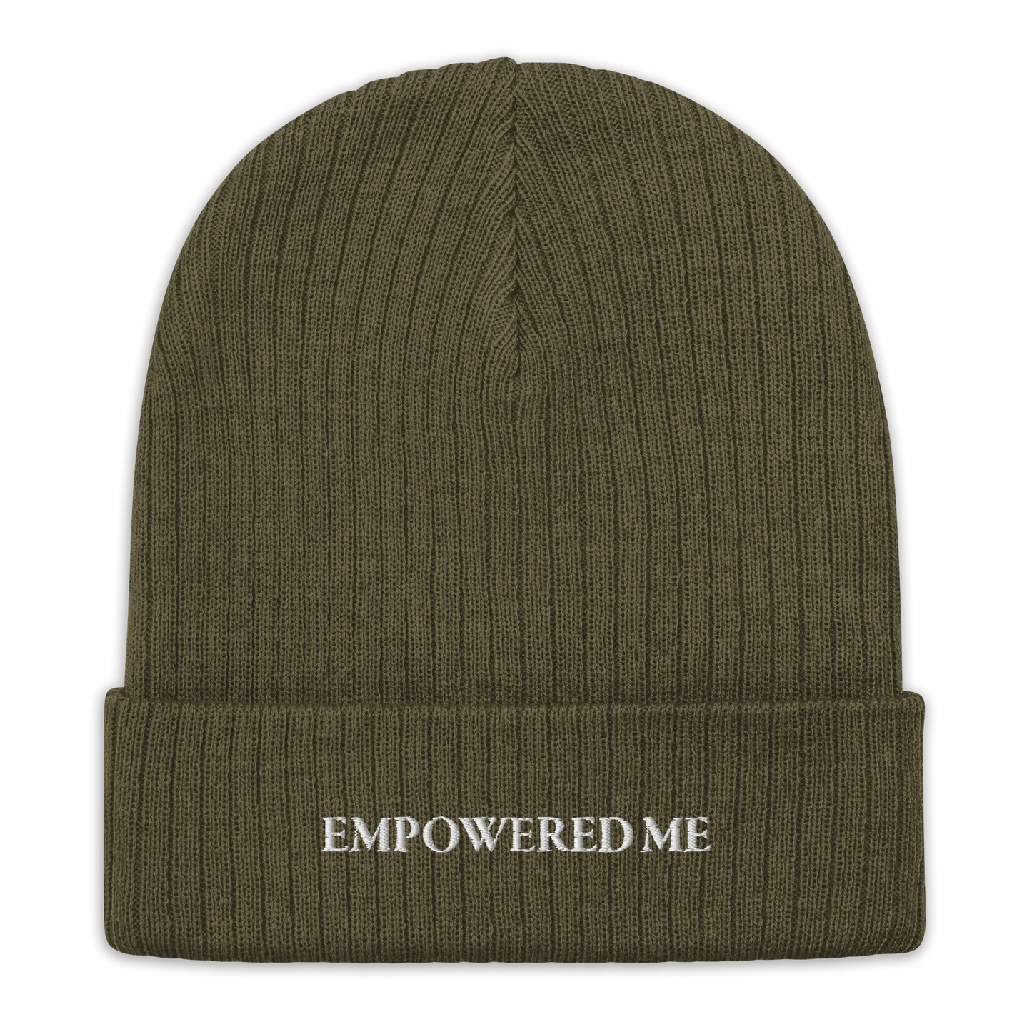 "EMPOWERED ME" Embroidered Ribbed Knit Beanie - EMPOWERED YOU DESIGNS, LLC