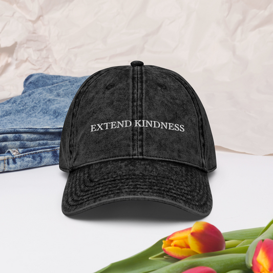 "EXTEND KINDNESS" Embroidered Vintage Cap